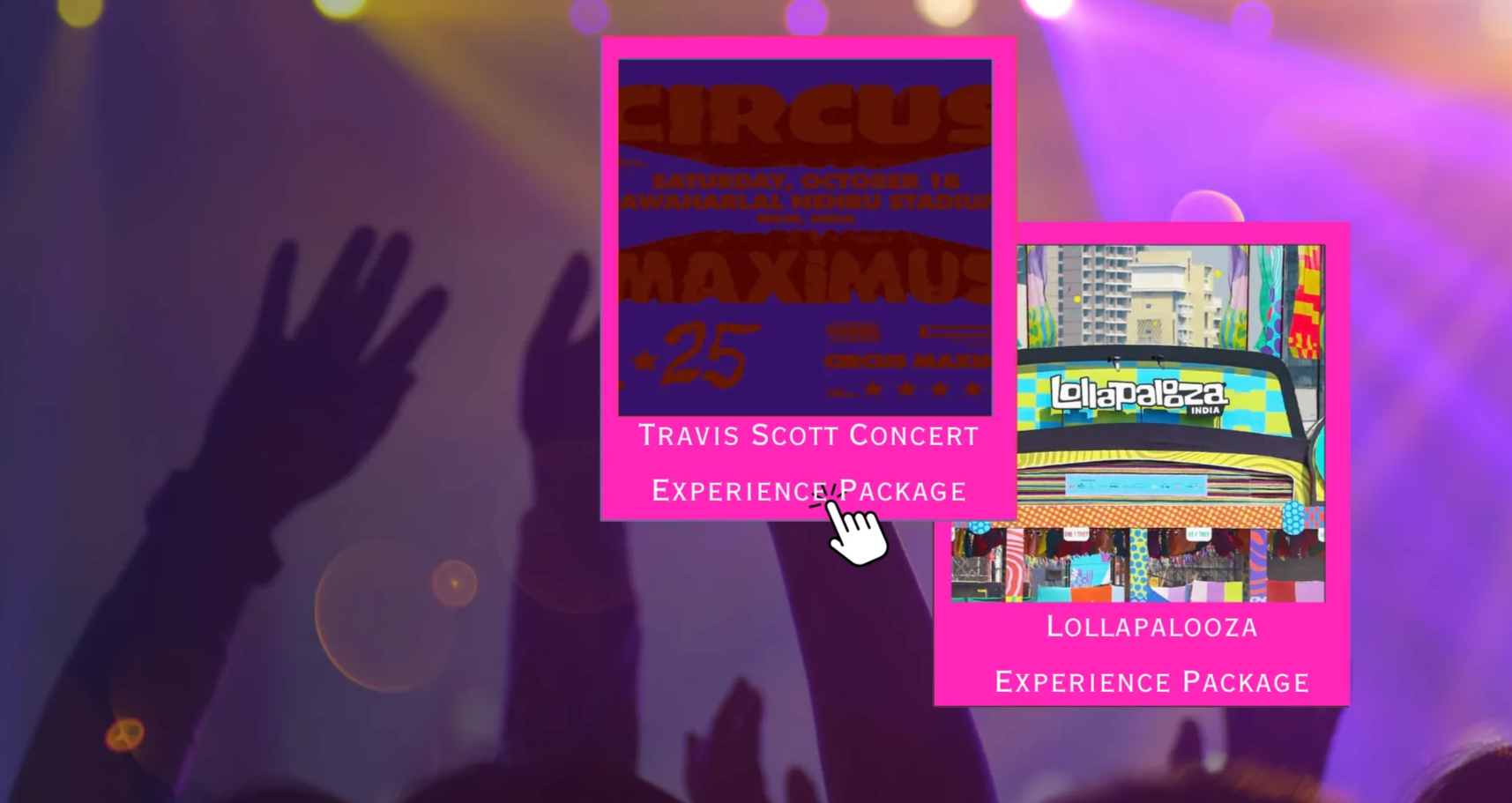 Concert merchandise and crowd